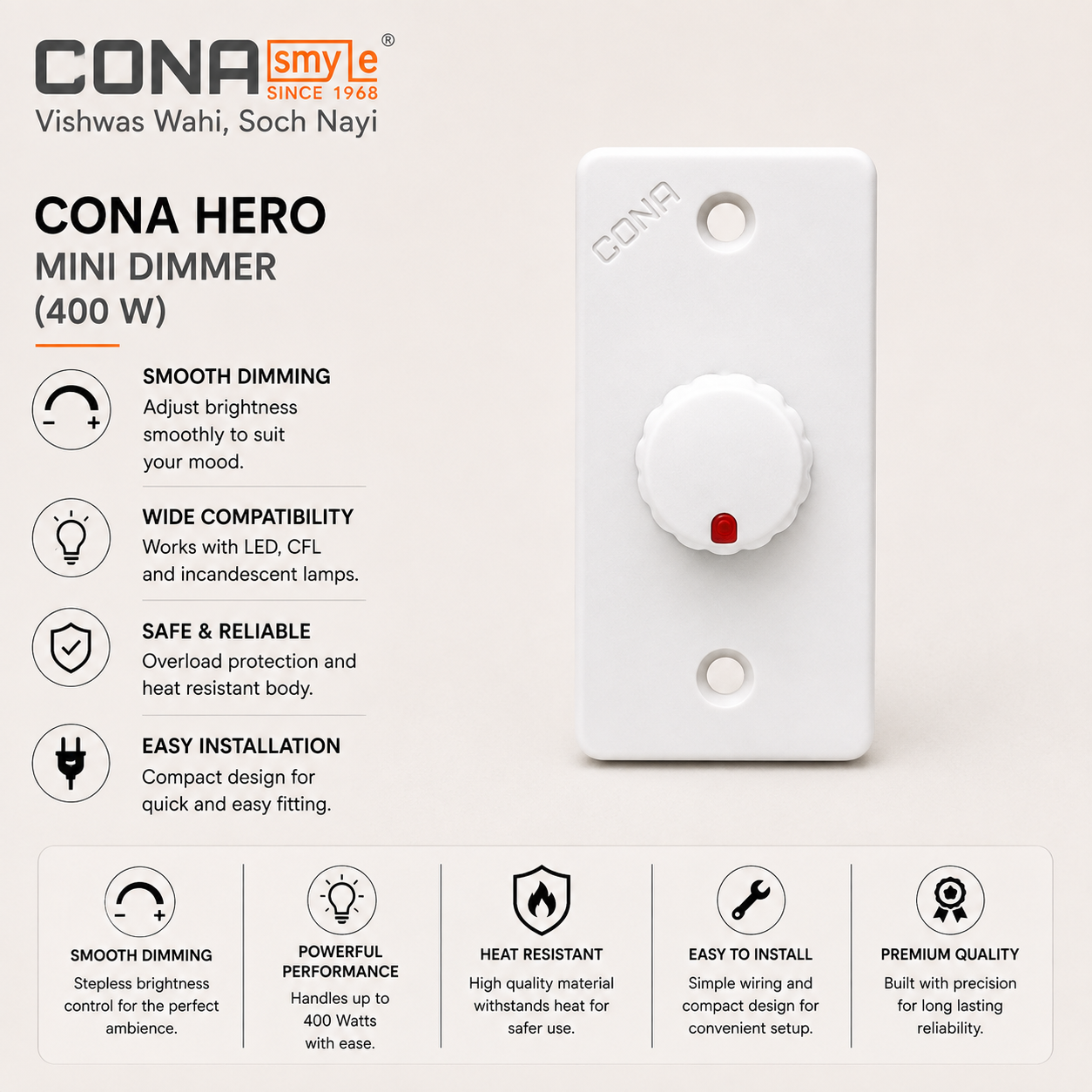 Cona Hero Mini Dimmer (400 W)