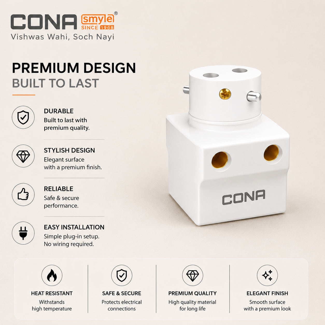 Cona Hero Multi Plug Adaptor Holder BC