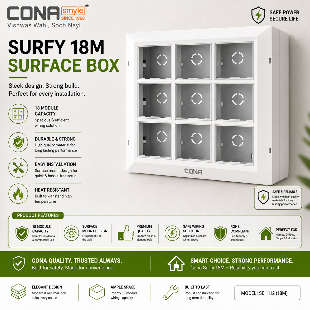 Cona Surfy 18M surface Box