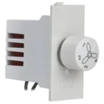 Anchor Roma Classic 1M 4-Step Fan Regulator – white 1-module modular fan speed controller with a rotary knob, designed for precise airflow control in residential and commercial settings.