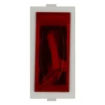 Anchor Roma Classic 1M Red Neon Indicator – white 1-module modular indicator switch featuring a red neon light, designed for clear power status indication in residential and commercial settings.