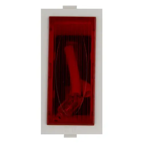 Anchor Roma Classic 1M Red Neon Indicator – white 1-module modular indicator switch featuring a red neon light, designed for clear power status indication in residential and commercial settings.