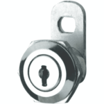 Jainson Cam Lock – small-sized mild steel lock with bright finish, designed for secure closure of cabinets and drawers.