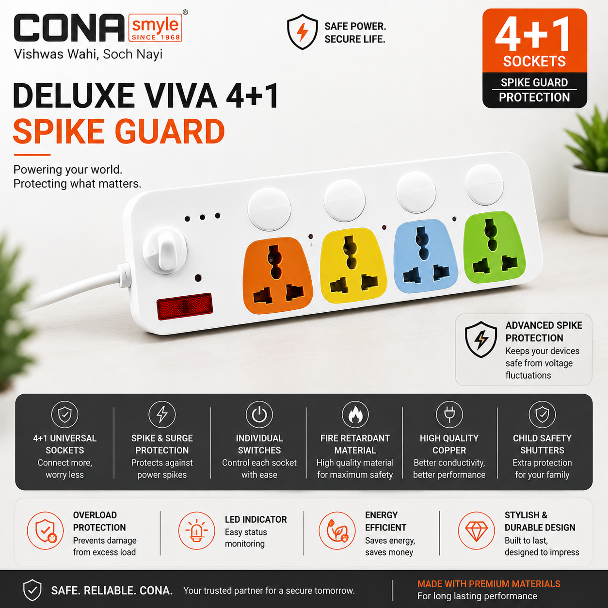 Cona Deluxe Viva 4+1 Spike Guard