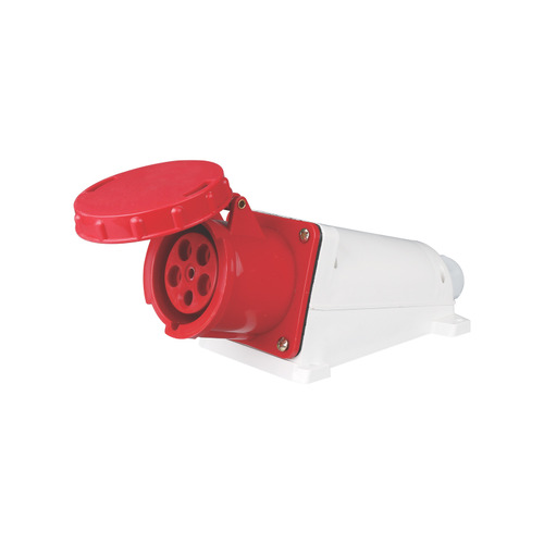 Jigo JG-135 63A 5 Pin Industrial Wall Socket with IP67 rating for 220–415V heavy-duty power connections.