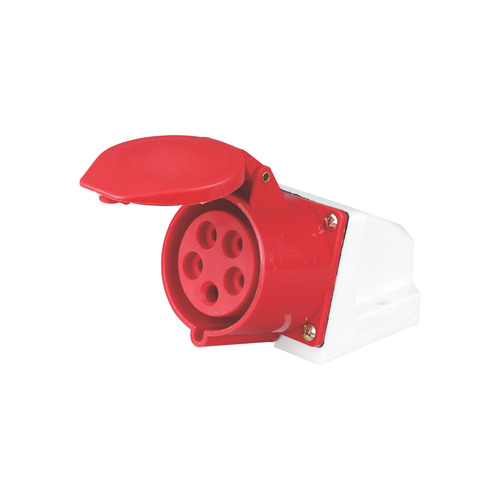 Jigo JG-115 16A 5 Pin Industrial Wall Socket with IP44 protection for 220–415V 3-phase power.