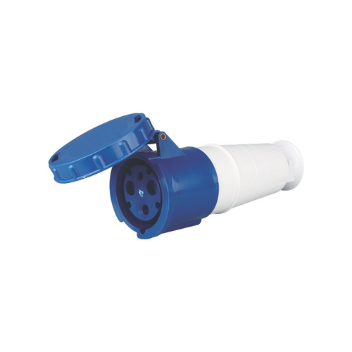 Jigo JG-233 63A 3 Pin Industrial Straight Socket with IP67 waterproof protection for 220–250V heavy-duty use.