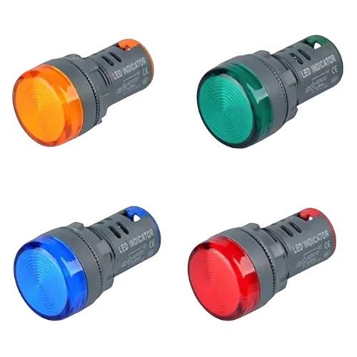 22.5 Dia LED Panel Indicator Light – Red, Yellow, Blue, Green – Godelas