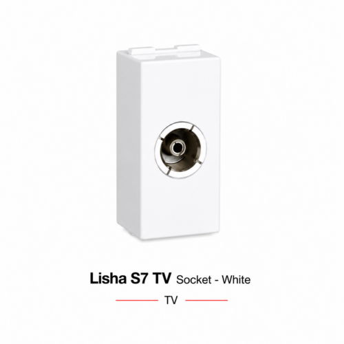 Lisha S7 TV Socket White