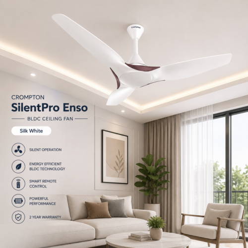 next is Crompton SilentPro Enso BLDC Ceiling Fan - Silk white colour