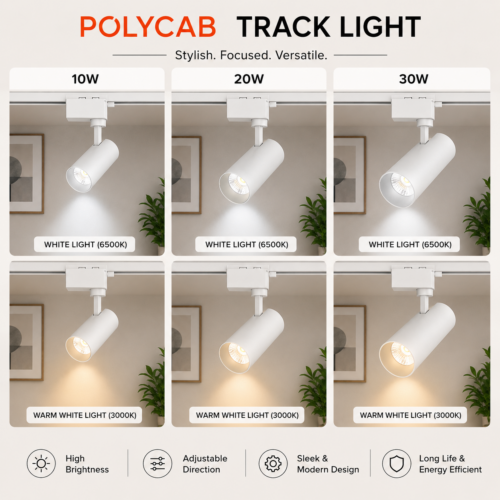 Polycab LED Track Light White Body