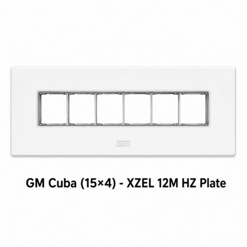 GM Cuba XZEL 12M HZ Plate 15x4 for Wooden Box White Modular Plate