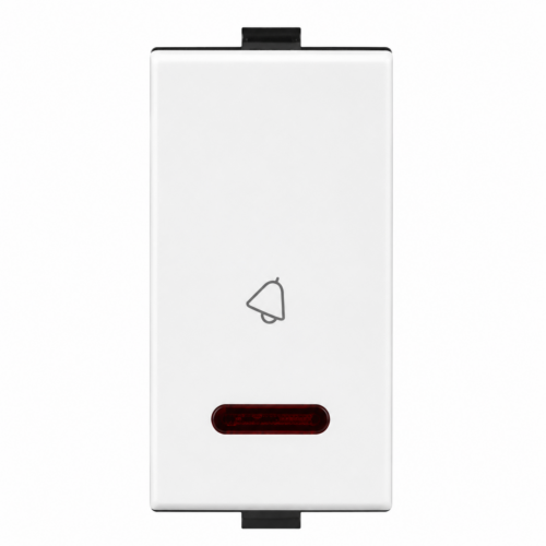 Anchor Roma Plus 1M Bell Push with Indicator Modular White