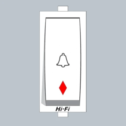 Hi-Fi 10A bell push switch with indicator modular