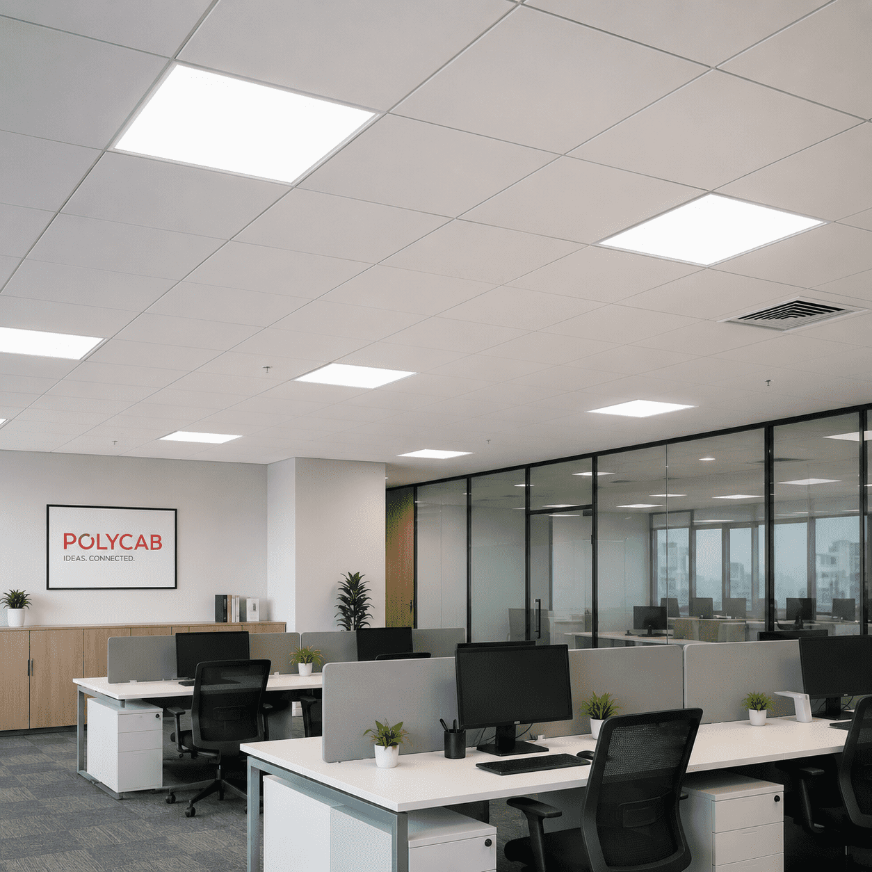 Polycab 2X2 LED panel light 36W