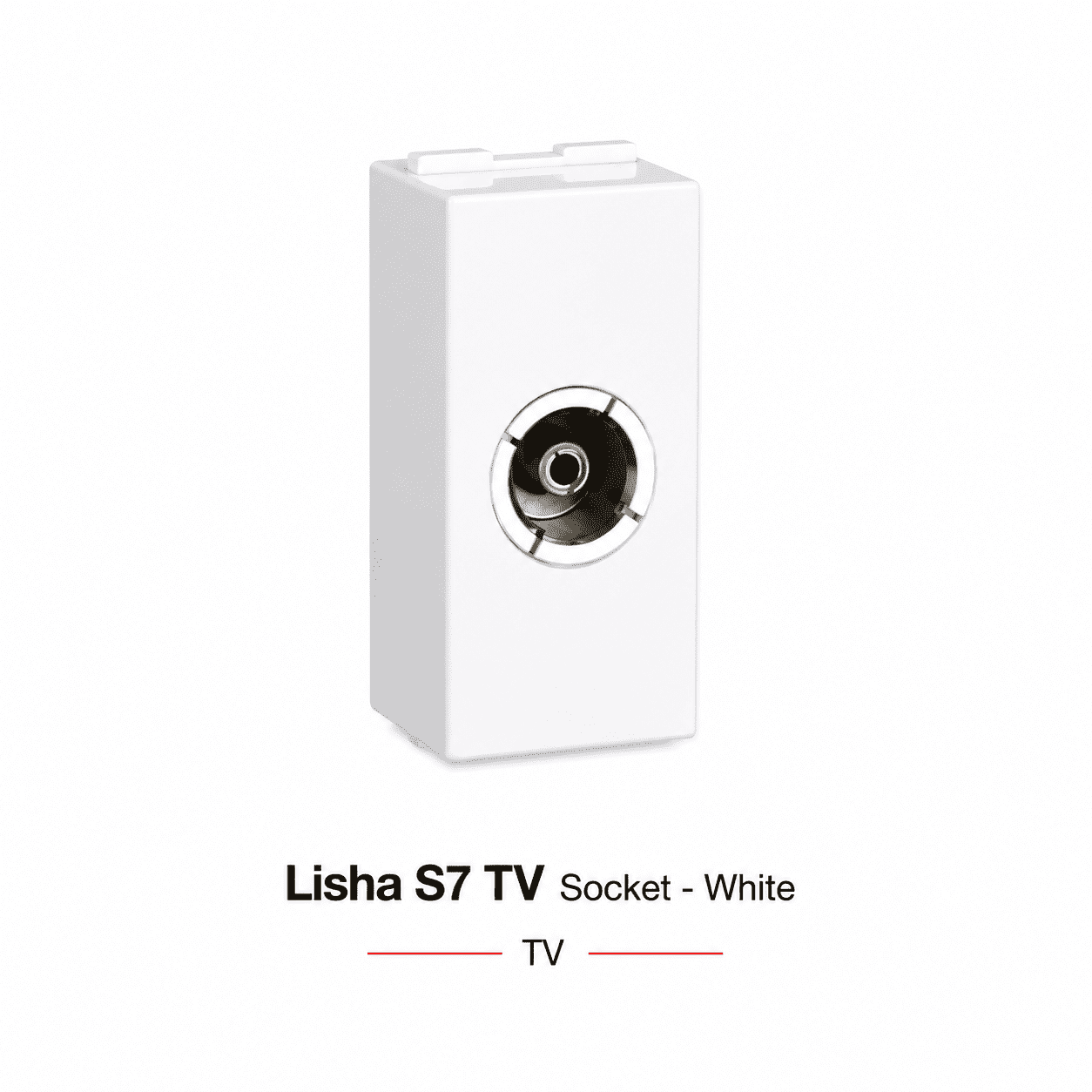 Lisha S7 TV Socket White