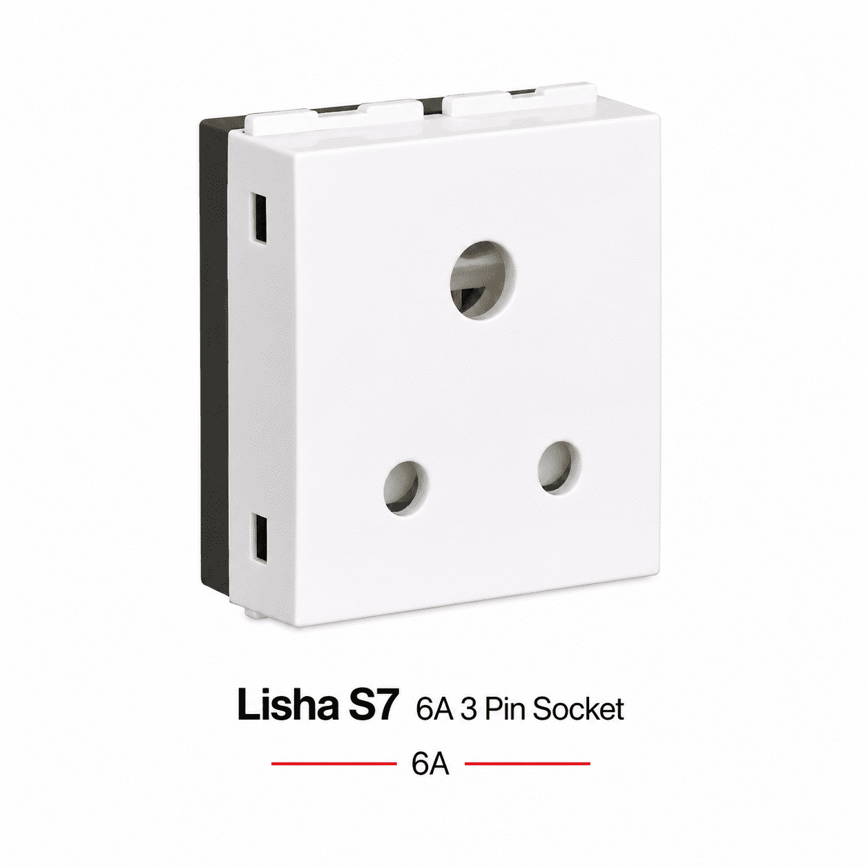 Lisha S7 6A 3 Pin Socket