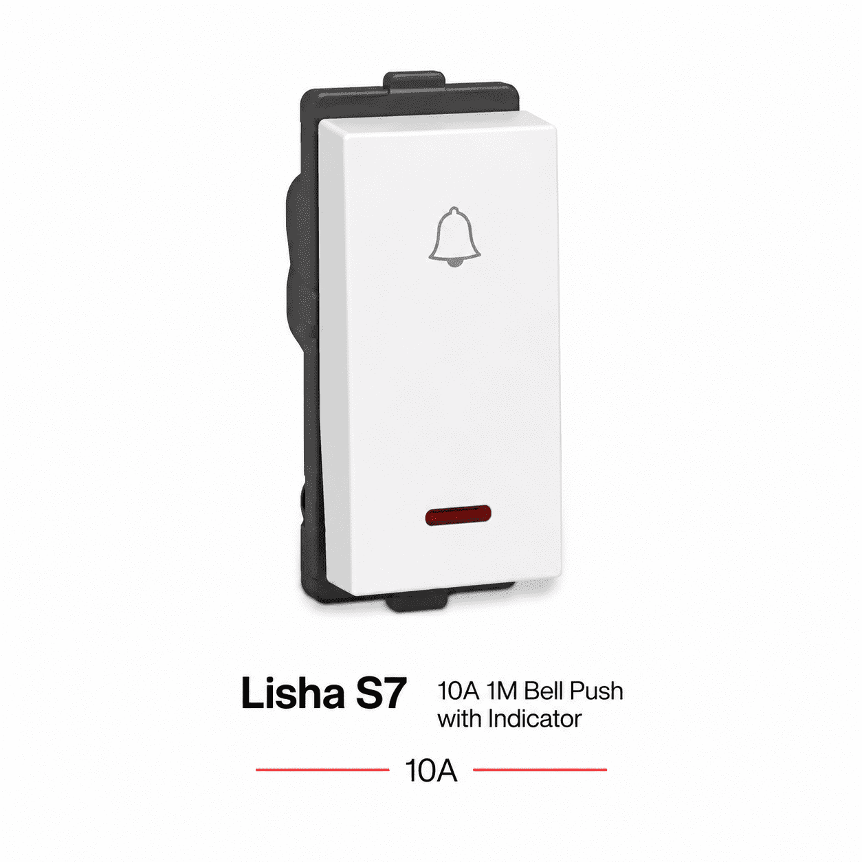 Lisha S7 10A 1M Bell Push with Indicator