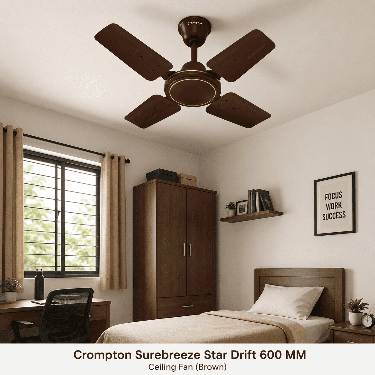 Crompton Star Drift fan Brown