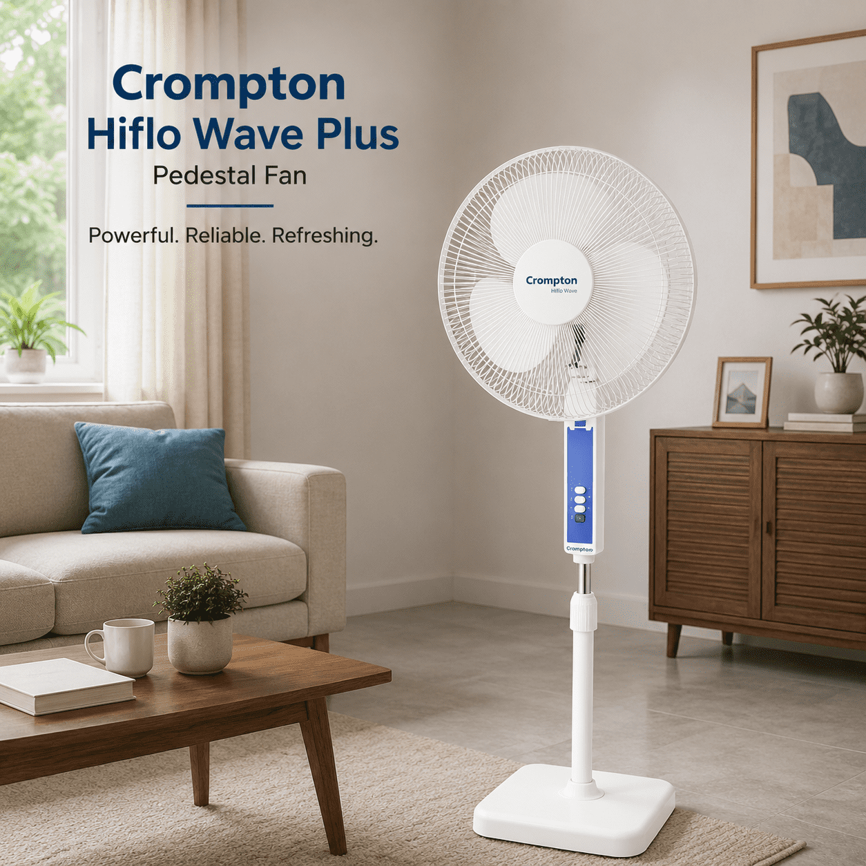 Crompton high speed pedestal fan